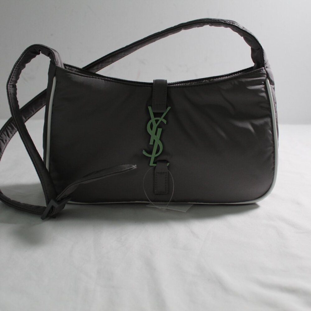 NWOT Saint Laurent Nylon Le 5 A 7 Hobo Shoulder Crossbody Bag Handbag YSL - Picture 10 of 11